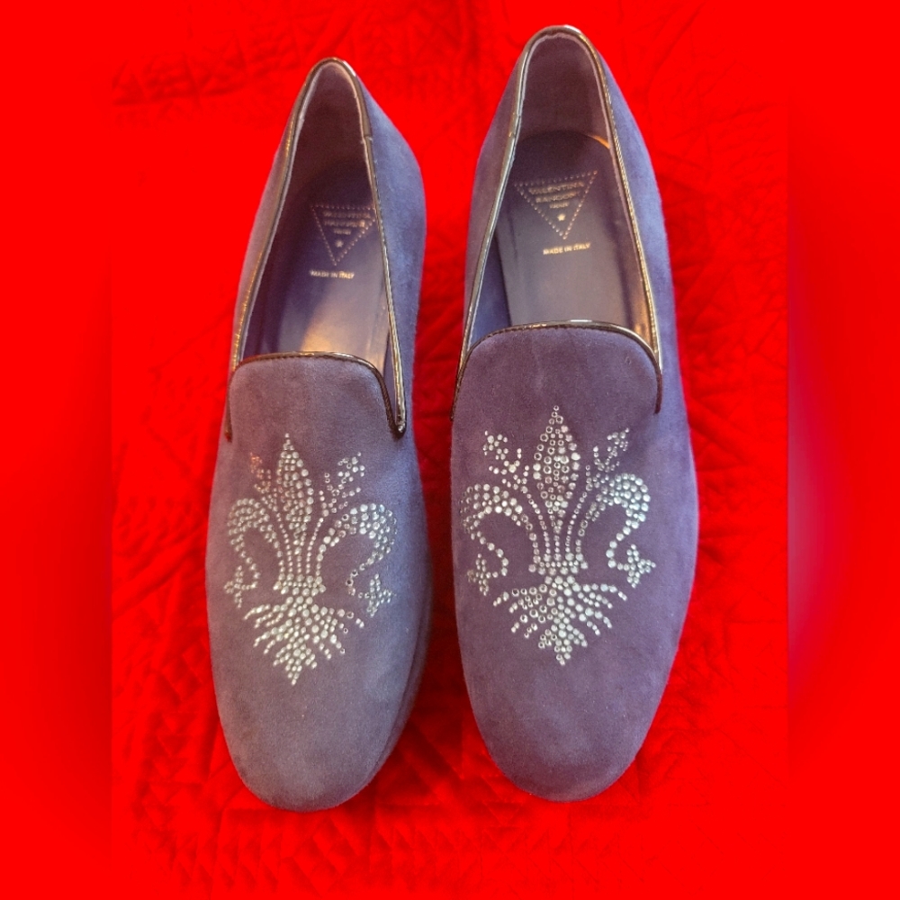 Valentina Rangoni Suede Navy Wedges